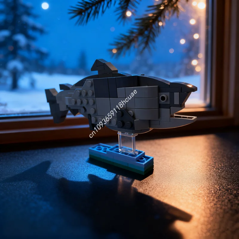 

133 шт. MOC King Salmon Fish Модель Creatored Строительные блоки Архитектура Сборка игрушек DIY Творческий рождественский подарок Идея Кирпич