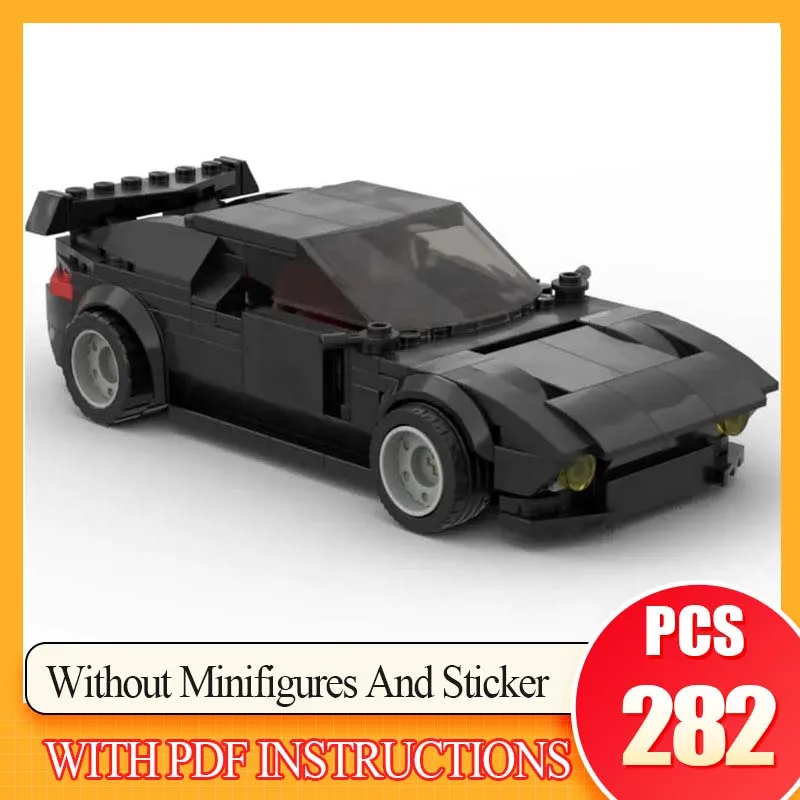 

Creative Garage Toys for Boys MOC-Black DeTomaso PanteraGT5 racing sports car Vehicle Speed Champion Racer Building Blocks Brick
