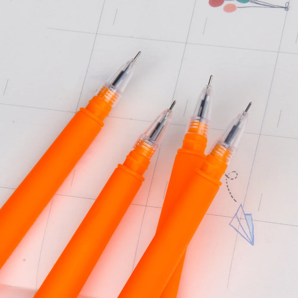 

8 Pcs Rabbit Carrot Pen Cute School Supplies Japanese and Korean Black Ink Cartoon Kawaii Animal Pens Plastic Gel