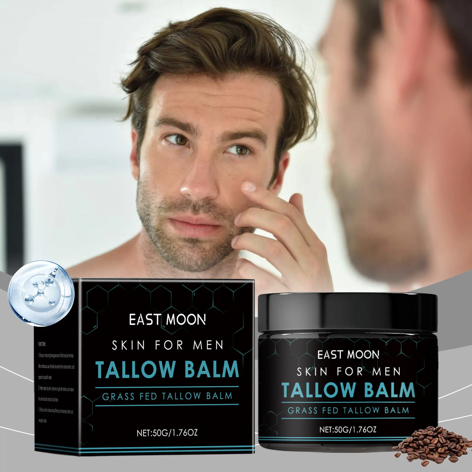 East Moon Men's Moisturizing Cream Fade Facial Fine Lines Moisturize Gently and Moisturize Facial Skin Firmer and Smoother Skin