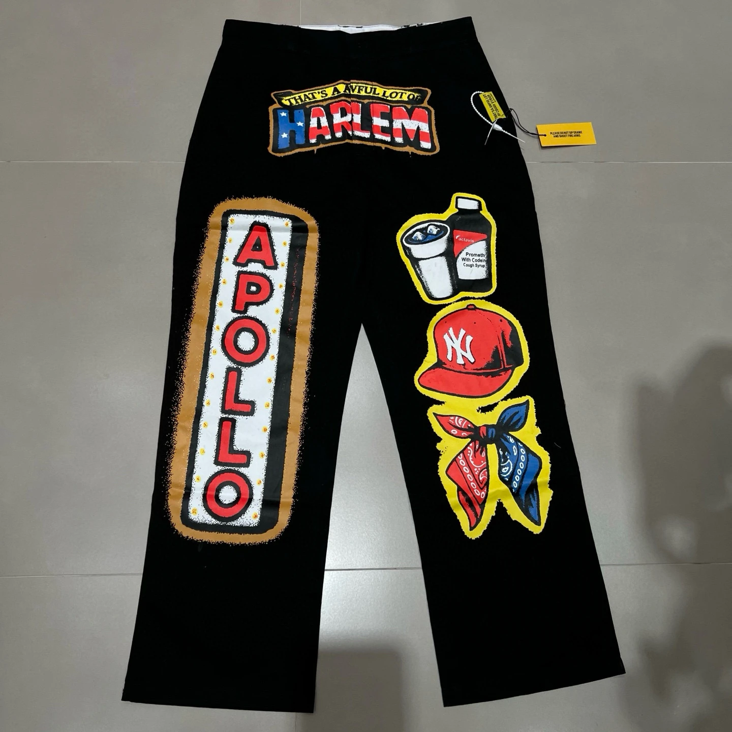 

American Street Sle Casual Long Pants Vintage Cough Syrup Loose Fit mid Waist Straight Leg Autumn Faion for Youth