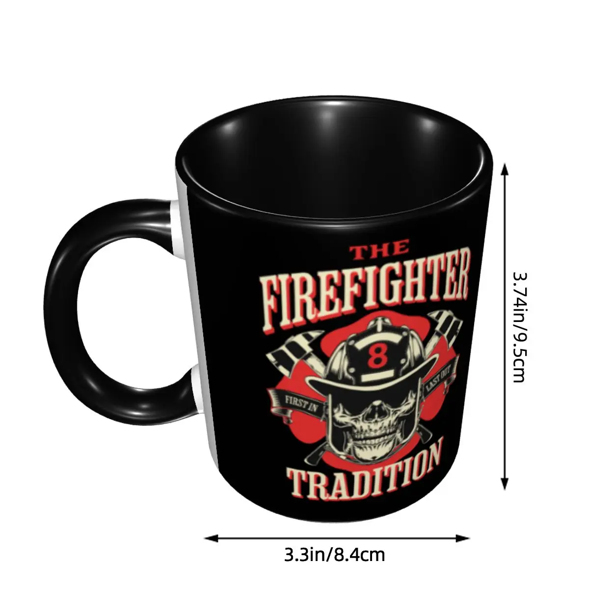 DIY Fire Rescue Firefighter Ceramic Mugs Customized Coffee Cups Creative Present