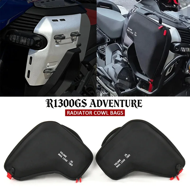Motorcycle Side Fairing Radiator Bag Waterproof Tool Storage Bags Left Right Accessories For BMW R1300GS Adventure 2024 2025