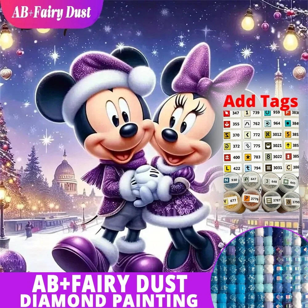 

AB Fairy Dust Disney Новое поступление алмазная живопись Микки Маус животное DIY мозаика зимняя картина стразы Декор для дома