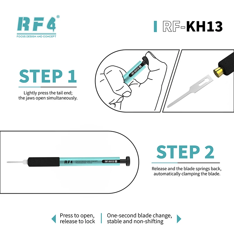 RF4 RF-KH13 Quick-Release Press Handle Secure Blade Clamping for Phone Screen Battery Disassembly Removal