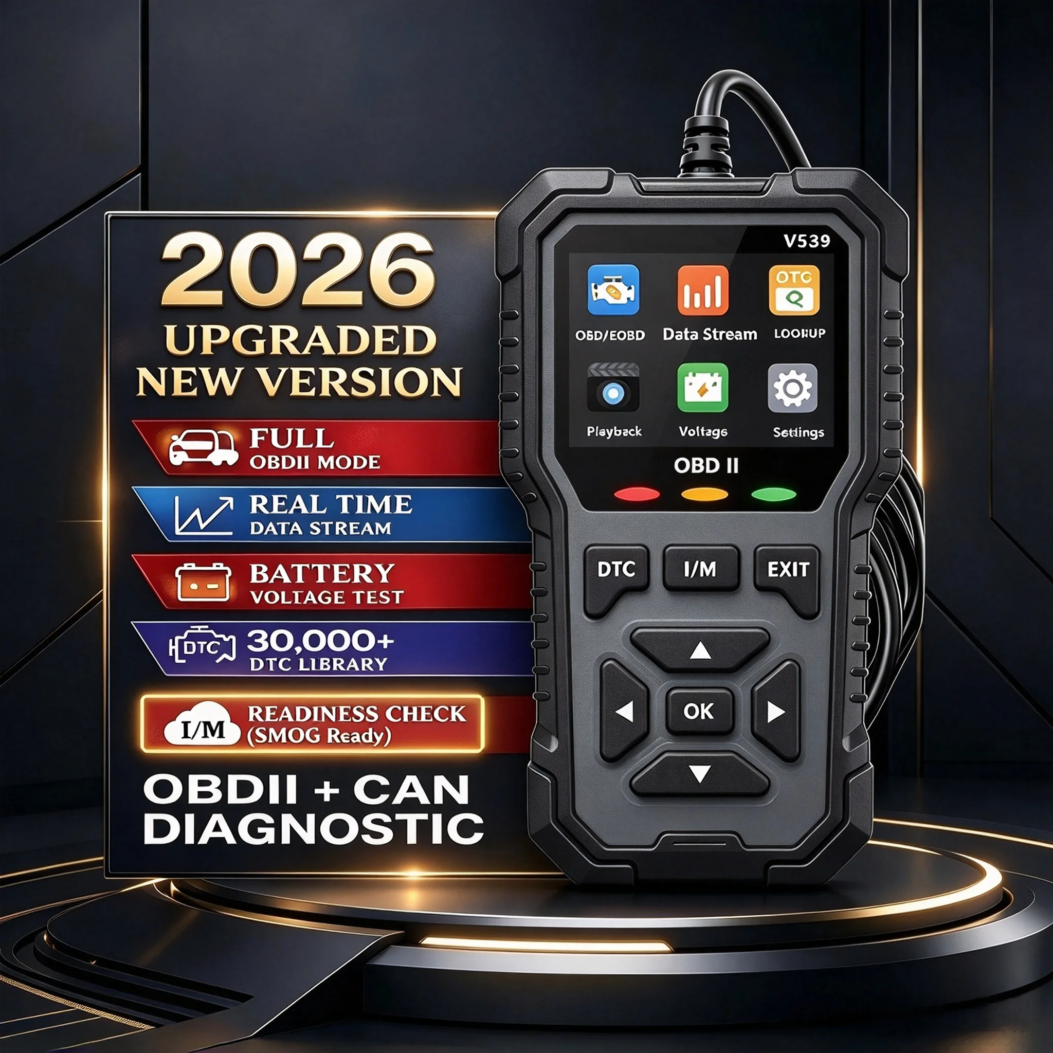 OBD2 Car Diagnostic Scanner – All-in-One Diagnostic Tool for Identifying and Troubleshooting Vehicle Issues.