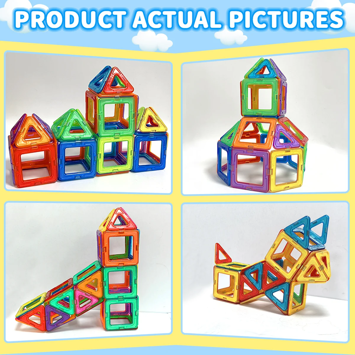 Magnetische bouwstenen, groot formaat STEM-speelgoed, leren educatieve constructorset magneetspeelgoed verjaardagscadeau 30/50/100PCS