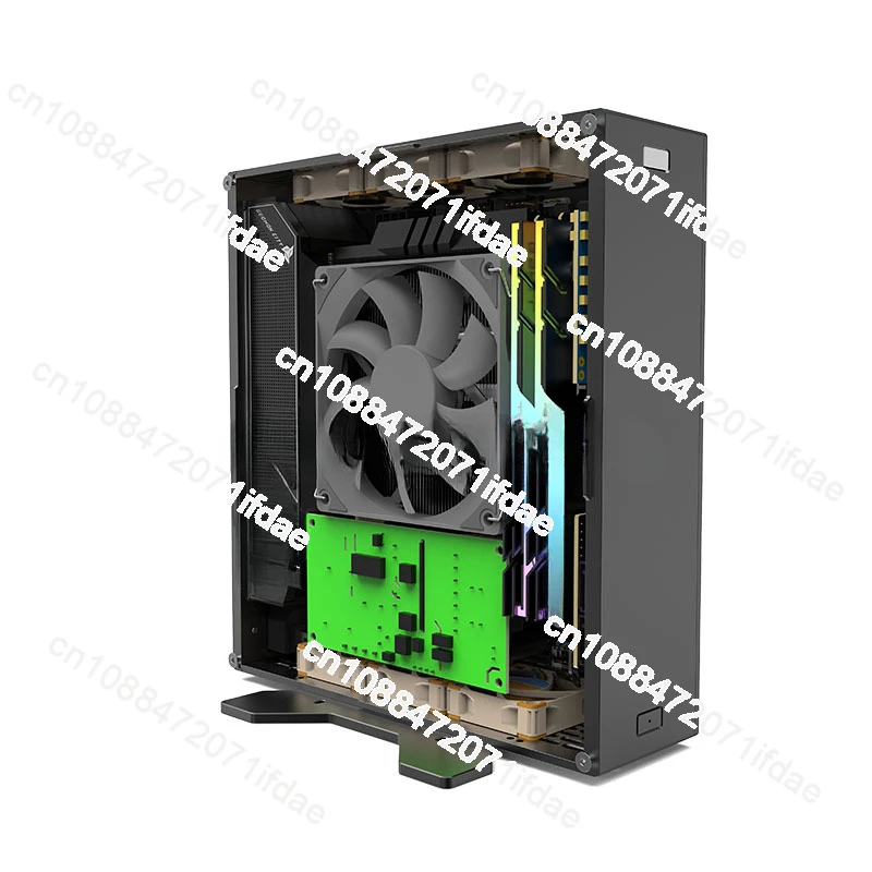 Lzmod 2.2L mini DC-M2 core display ITX chassis supports built-in DC power supply