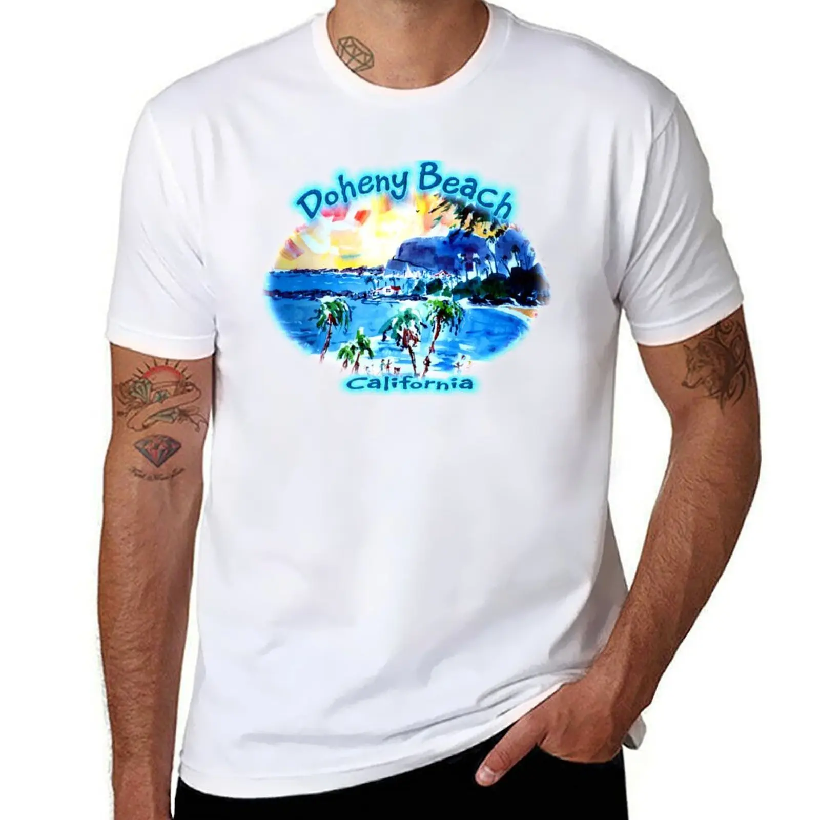 

Doheny Beach T-Shirt Large Size Casual Tee Shirt