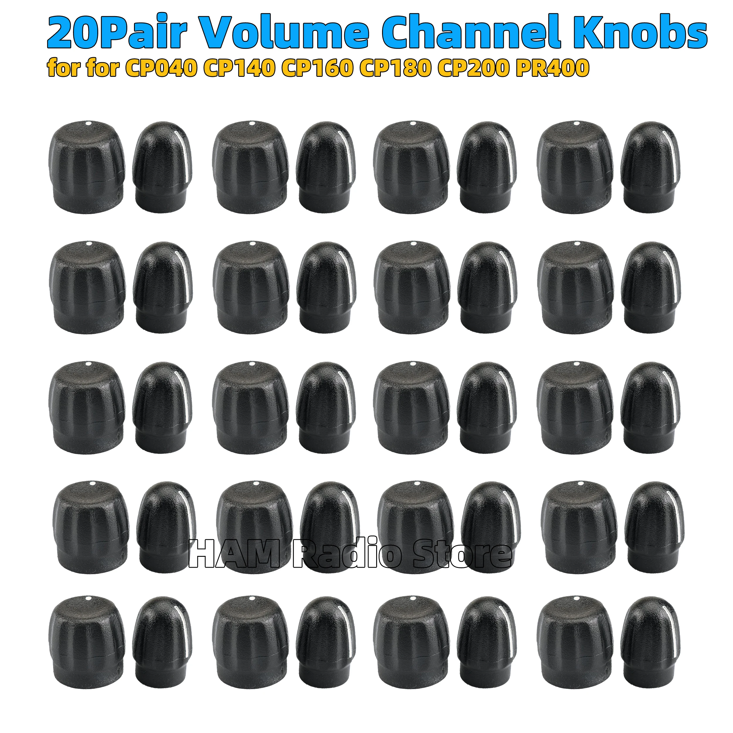 

20 пар ручек регулировки громкости для CP040 CP140 CP160 CP180 CP200 PR400 EP450 EP450S CP200d DEP450 PRO7150 Радио рация