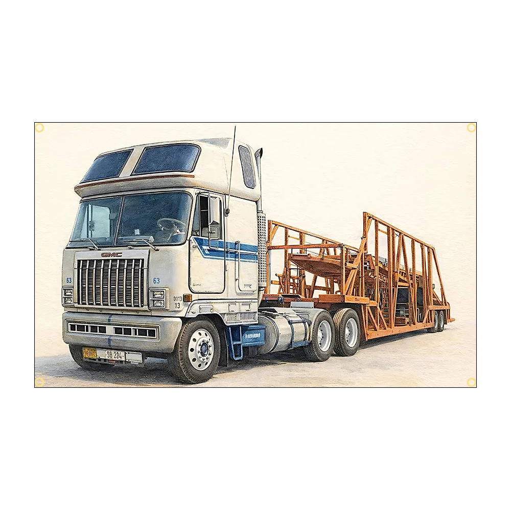 60X90CM 90x150CM Truck Flag Poster Polyester Double Penetration Printed Truck Car Flag Banner For Decor