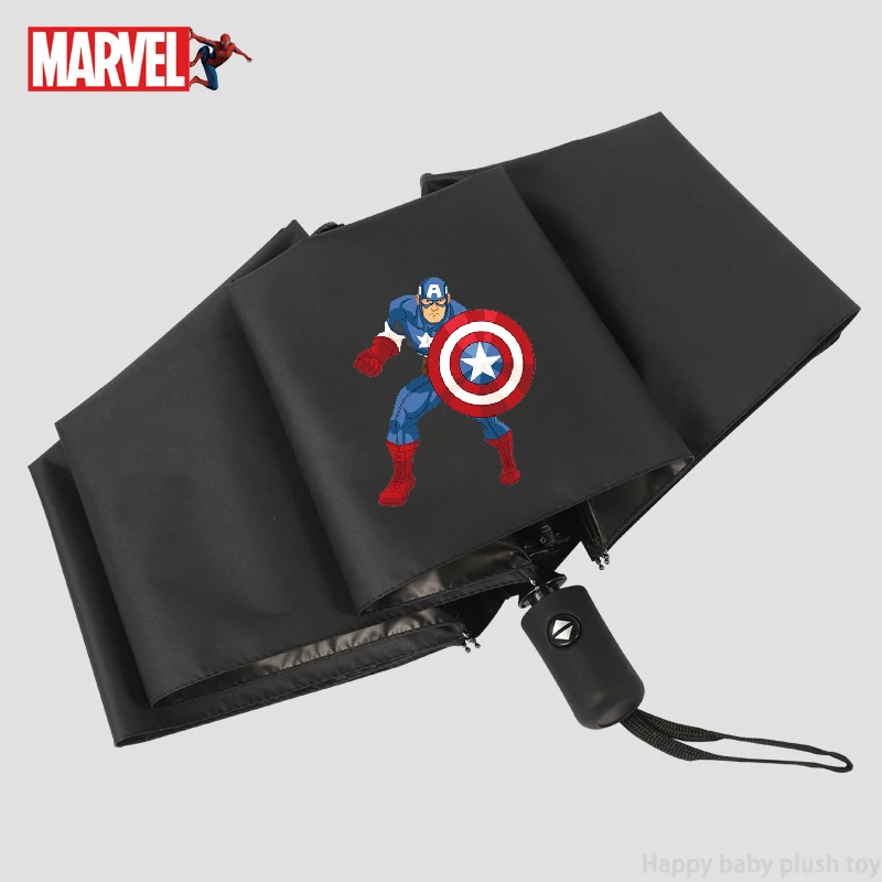 Marvel Captain America Sunumbrella Marvel Iron Man Regenschirm Sommer Sonnenschirm UV-Regenschirm Multifunktionaler Klappschirm