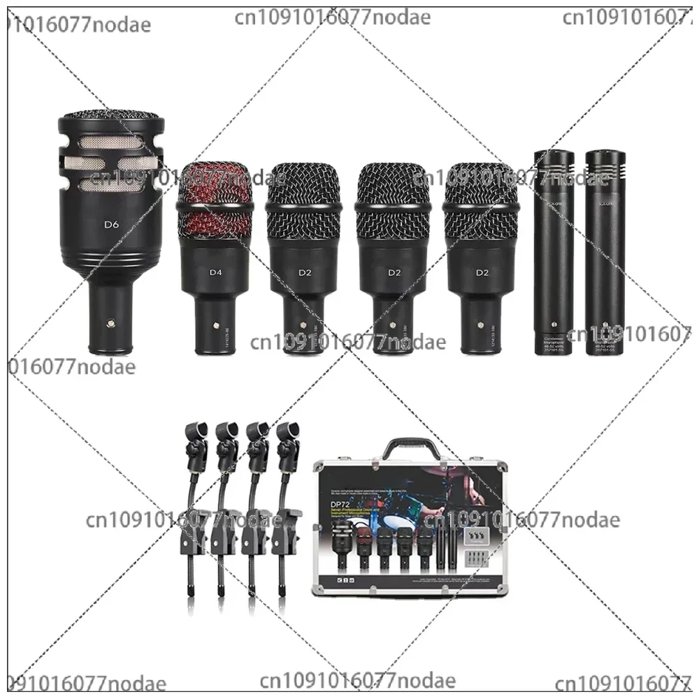 DP72 Professional Drum Microphone Kit Musical Instrument 7 Pcs Mic for Drum Set Professional
