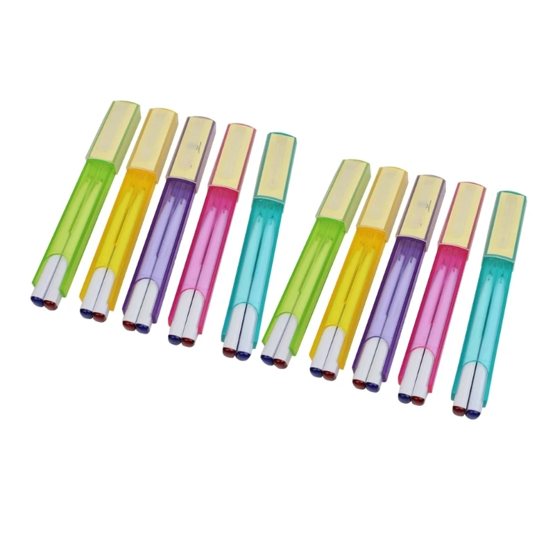 

10Pcs 2 Color Ballpoint Pen with Small Sticky Note Paper, Blue Redness Ballpoint Pen Office Writing Pen Write Smoothly