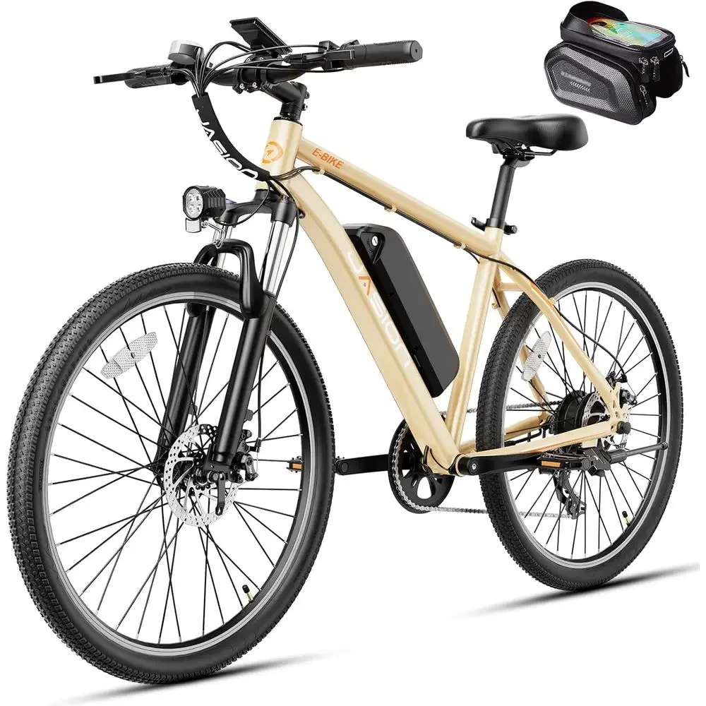 

1000W Peak Motor Adult Electric Bike, Removable Battery, 40 Miles Range, 7-Speed, Front Suspension