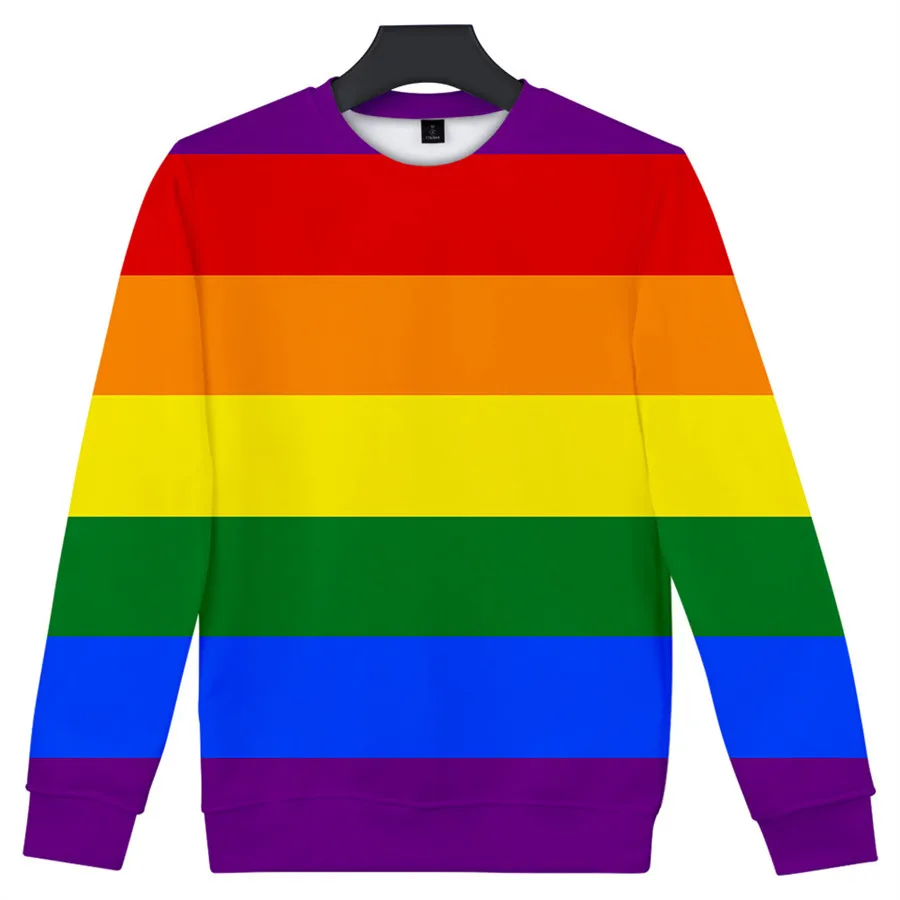 Sudadera con capucha con bandera LGBT gratis, ropa colorida de arcoíris para decoración del hogar Gay, orgullo lesbiana Gay, nueva