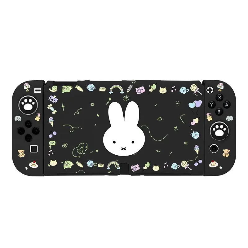Kawaii Miffy Switch Protective Case for OLED Switch2 Cartoon Lovely Decoration Anti-fall Plugable Base 2026 New Style Gift Cute