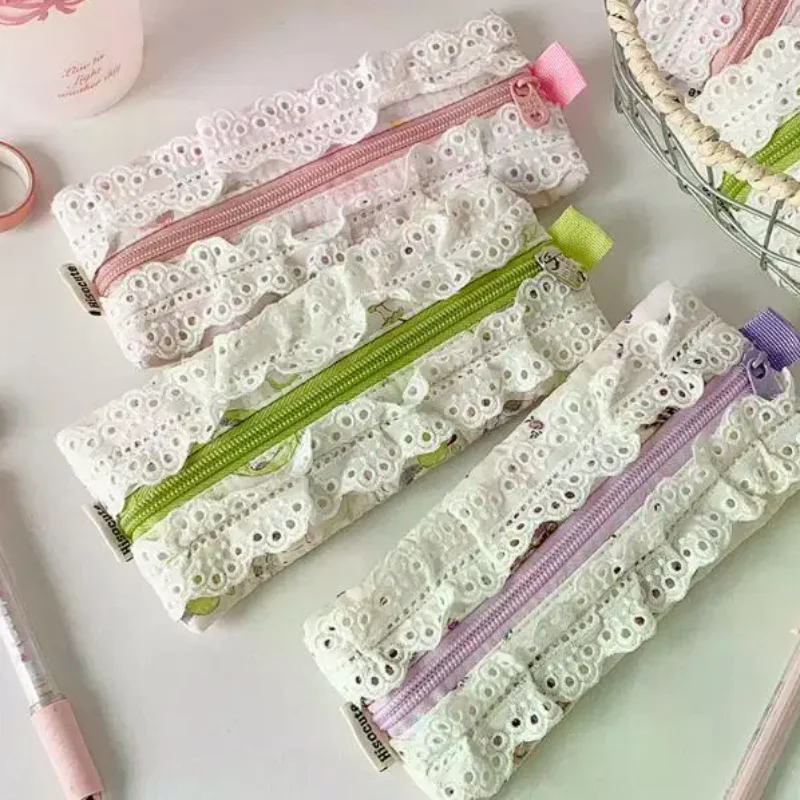

Милая кружевная сумка-карандаш с героями мультфильмов, большая вместительная косметичка с рисунком собаки, чехол для ручек, косметичка, сумка для хранения канцелярских принадлежностей