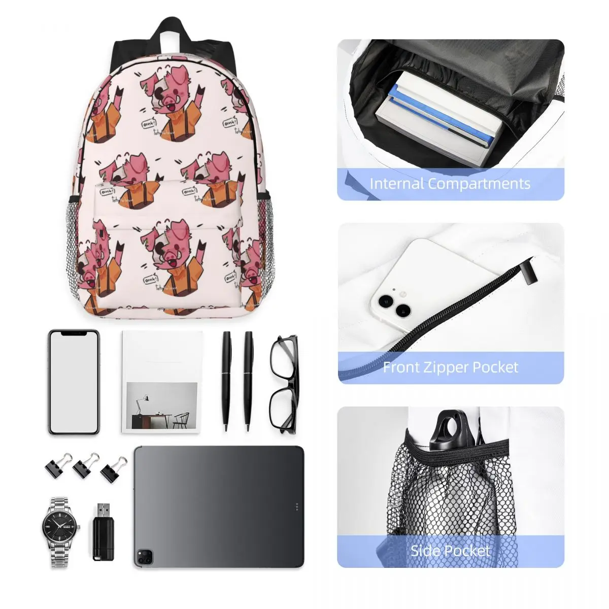 Michael! Dsmp Rucksack, heißer Verkauf, Tagesrucksack, große Kapazität, für Jungen und Mädchen, Büchertasche, Umhängetaschen für Männer und Frauen, Schultasche