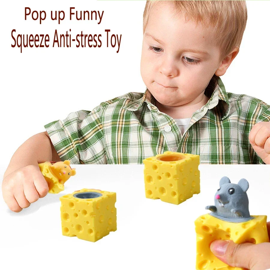 Multiple Types Pop Up Funny Squeeze Anti-stress Toy Hide and Seek Figures Stress Relief Fidget Toys for Kids Adult