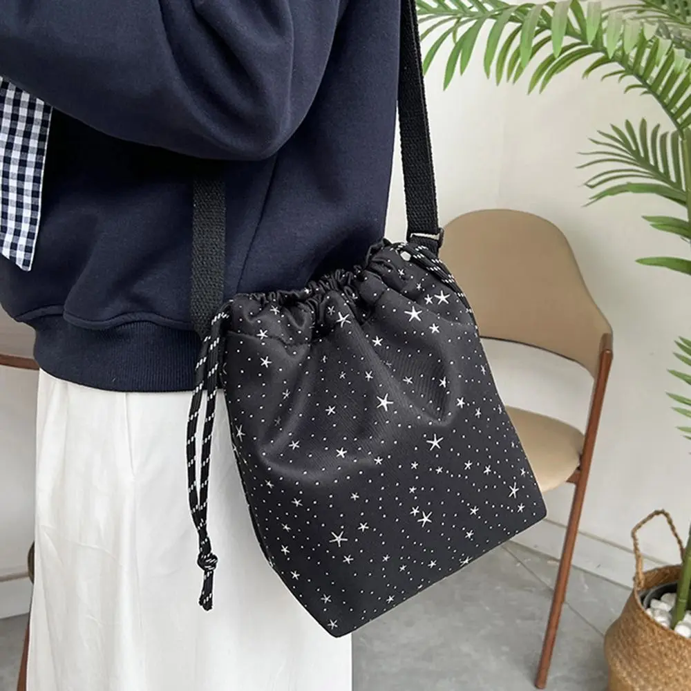 Lightweight Drawstring Backpack Waterproof Star Pattern Sport Gym Bag Drawstring Wear-resistant Shopping Bags Outdoor