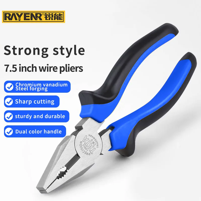 Linesman Pliers, 6 Inch, High Leverage Lineman's Pliers, Combination Pliers, Electrical Pliers,Side Cutter Linemans Pliers