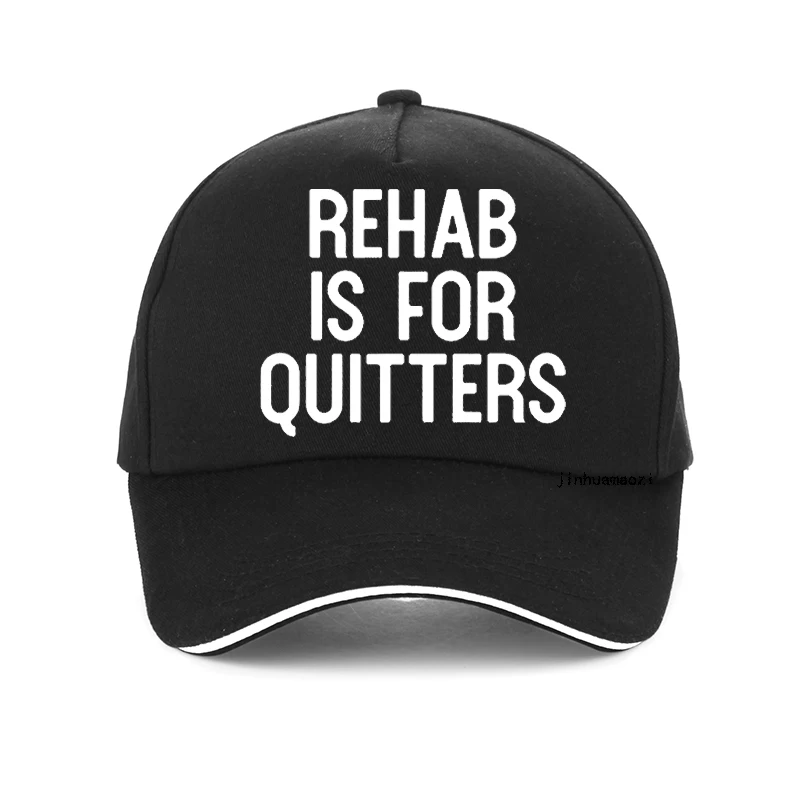 

Rehab Is For Quitters men hat Funny Pattern baseball cap Creative personality quit smoking hats Adjustable Unisex hip hop caps