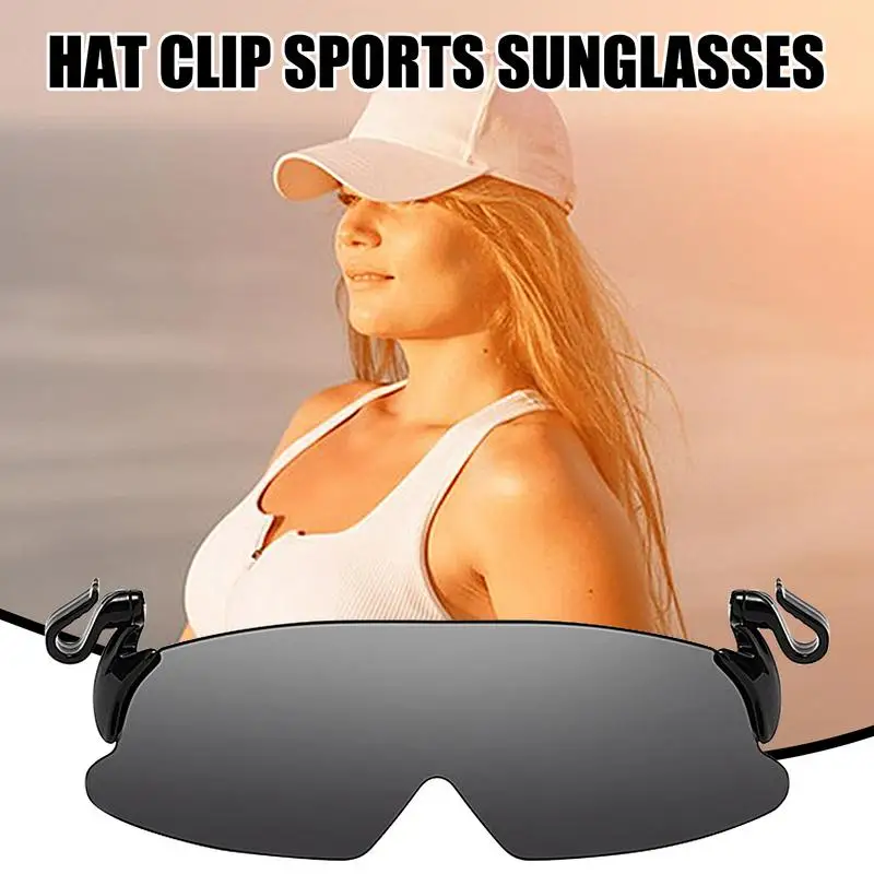 Hat Clip Sports Sunglasses Polarized Hat Clip On Sunglasses Hat Visors Sports Goggles Clips For Biking Hiking Eyeglasses