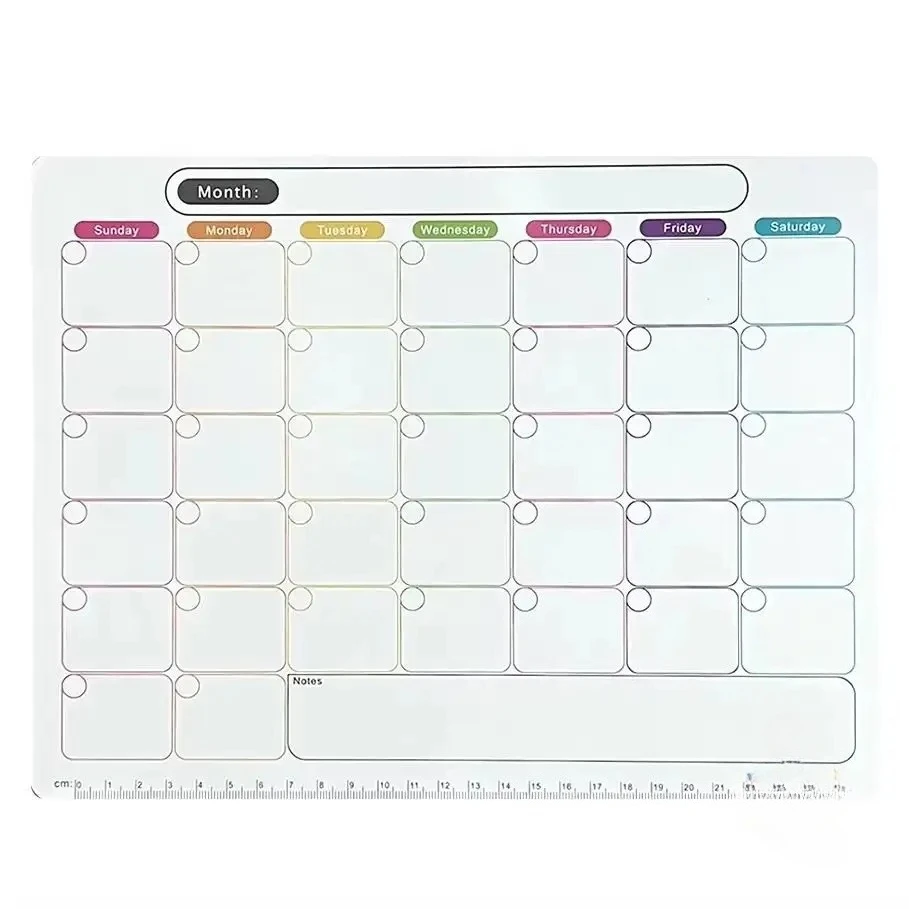A Refrigerator Magnet ,Monthly And Weekly Planner, Magnetic Calendar Sticker, Soft Note Message Board image 5