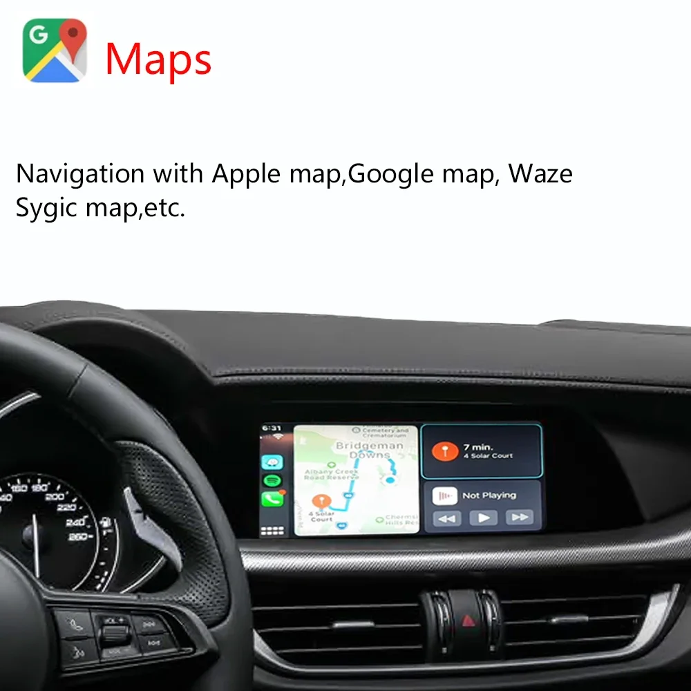 Plug And Play Wireless CarPlay Android Auto Mirror Link AirPlay System For Alfa Romeo Giulia Stelvio 2018 Radio Connectivity