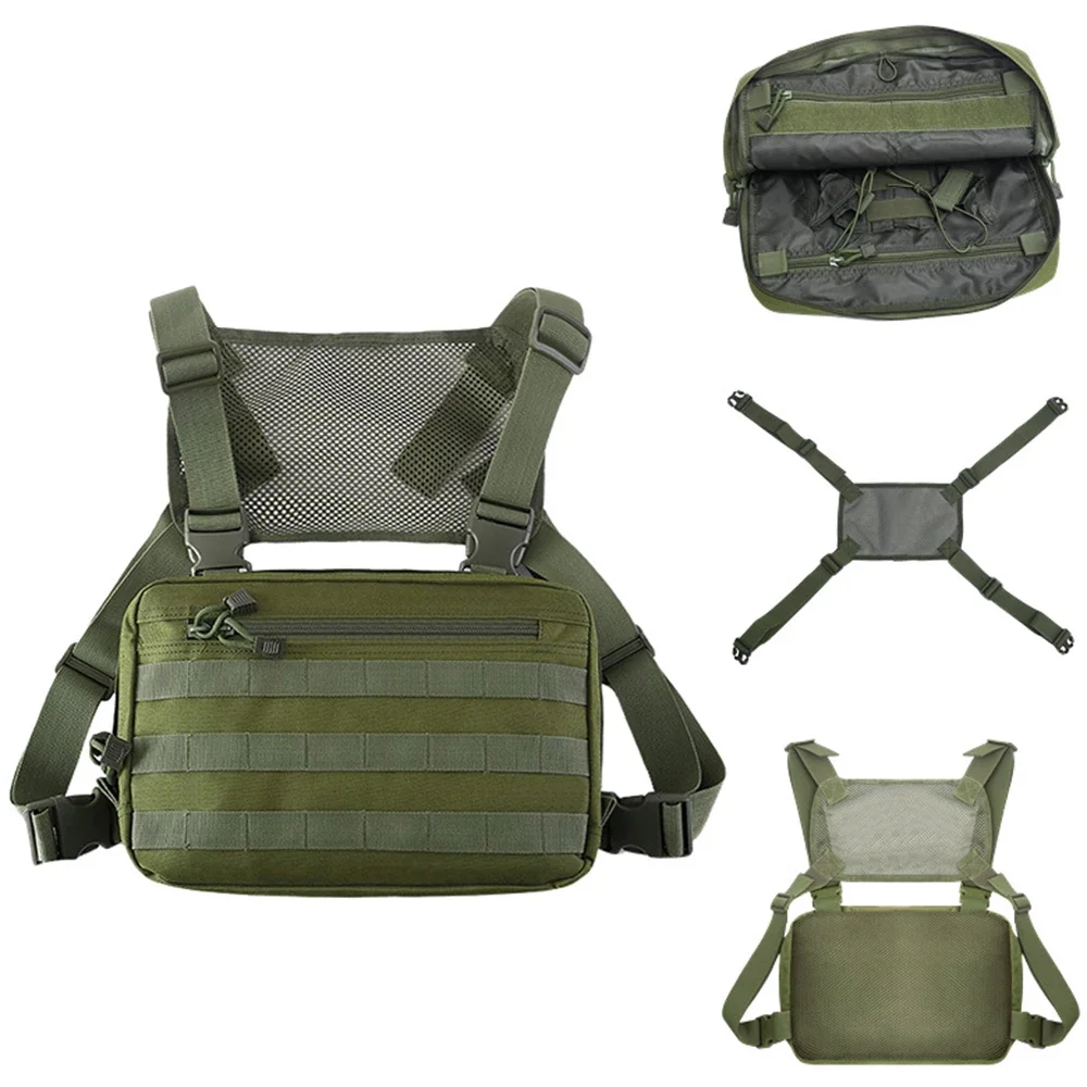 Tactical Vest Recon Kit Bag Casual Function Chest Rig Pack Outdoor Travel Cycling Airsoft Hunting Chest Bags EDC Carry Pouches