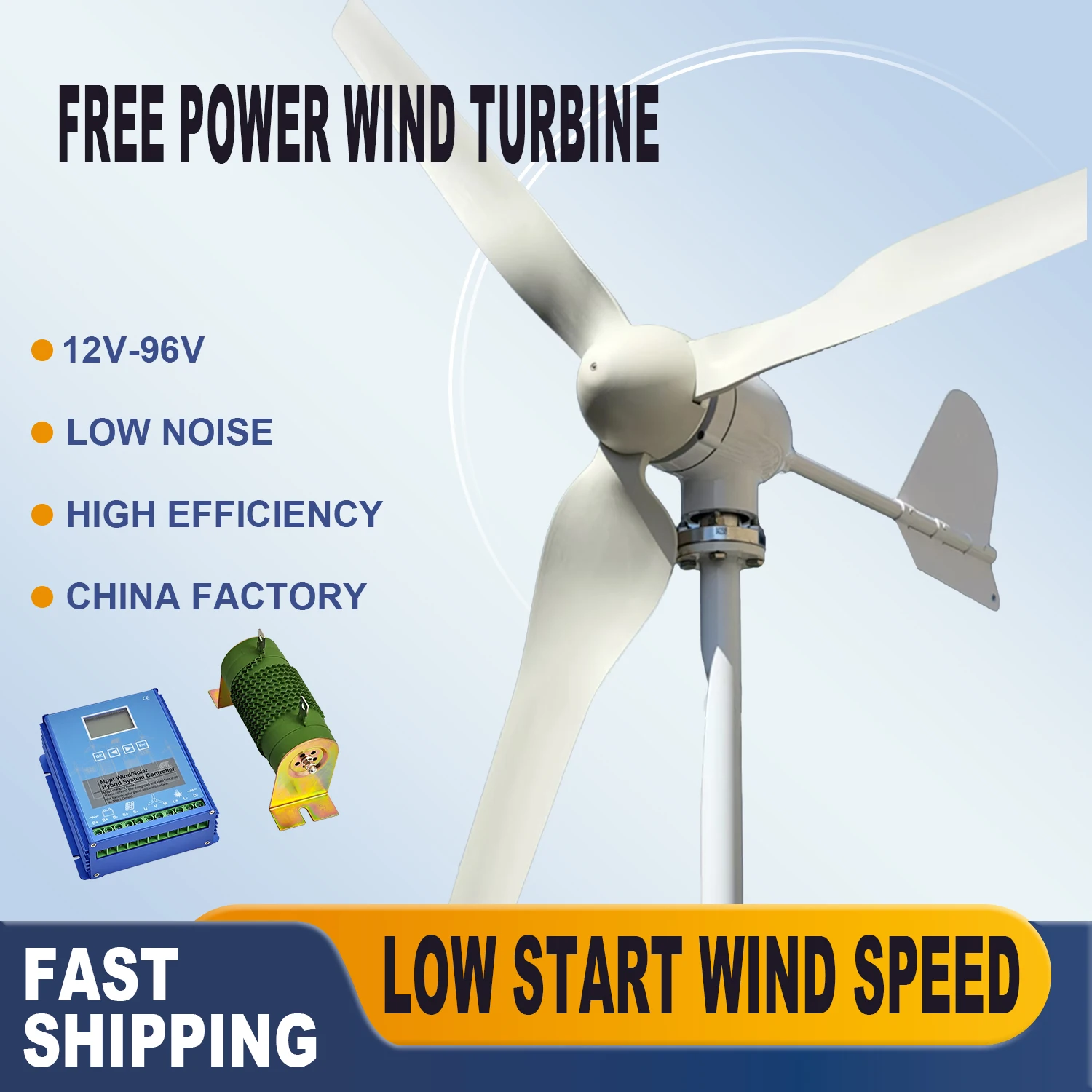 

Высокоэффективная ветряная турбина, автономная система 12 В, 24 В, 48 В, 10000 Вт, 12000 Вт, 25 кВт, 20 кВт, система питания генератора бытовой техники