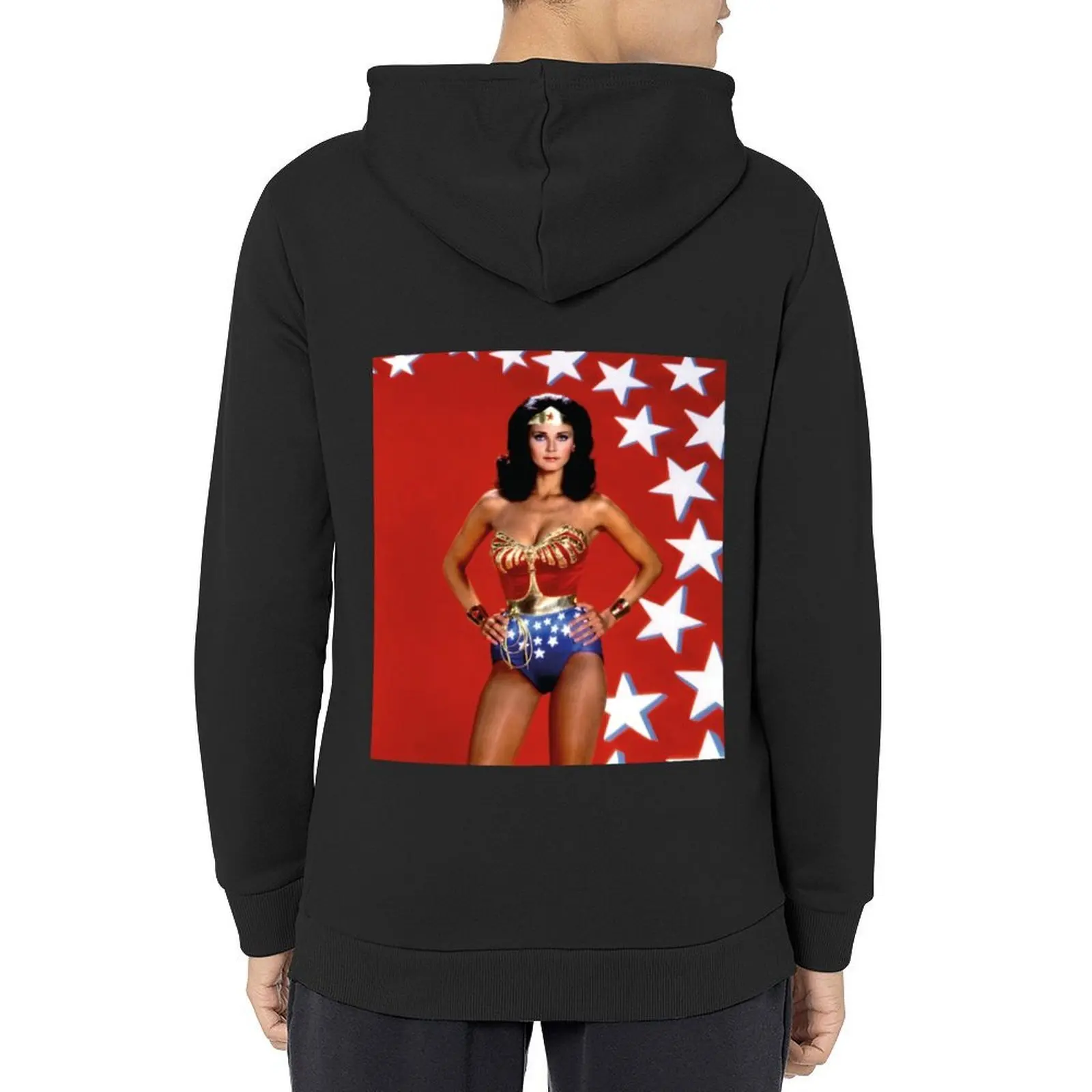 

Lynda Carter Sticker Hoodie men clothing japanese style men's coat male clothes japanese hoodie