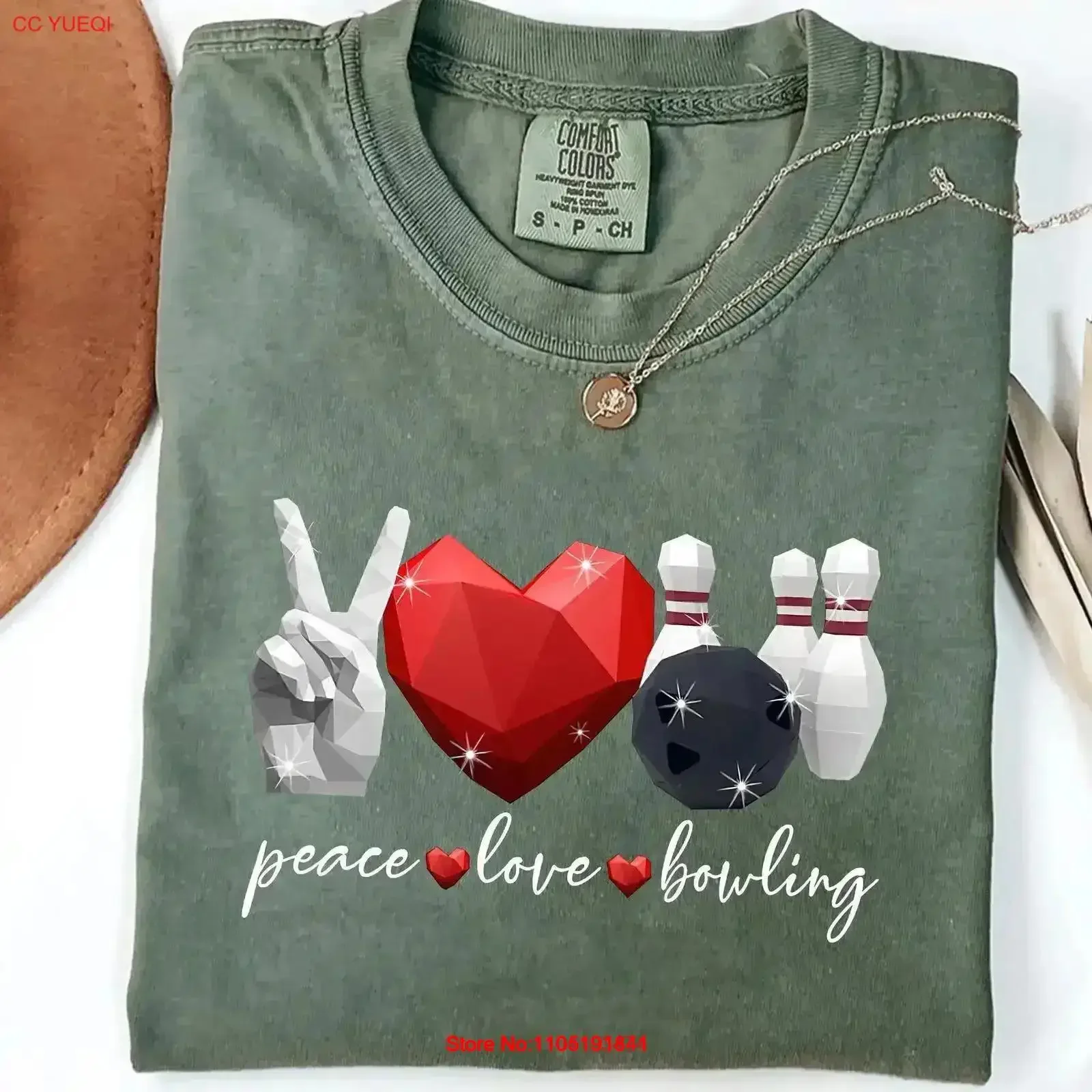 

Футболка Peace Love Bowling Fun Lover Pins and Ball Design Strike Heart Sign, винтажная стильная дизайнерская одежда, растянутая