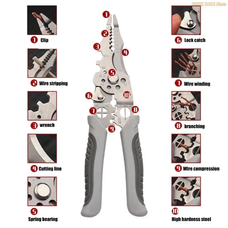 K1AE Multifunctional Wire Stripping Pliers Automatic Wire Pulling Electrician