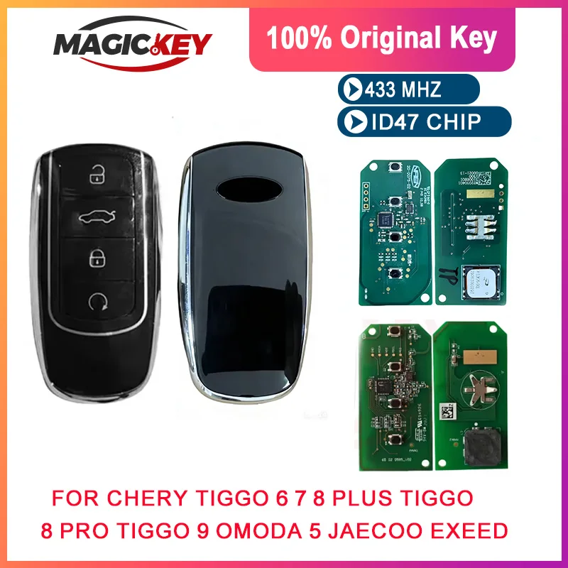 

MAGICKEY Original Car Keyless Smart Remote Key 434Mhz ID47 Chip for Chery Tiggo 8 Plus Tiggo Tiggo 8 Pro OMODA Intelligent key