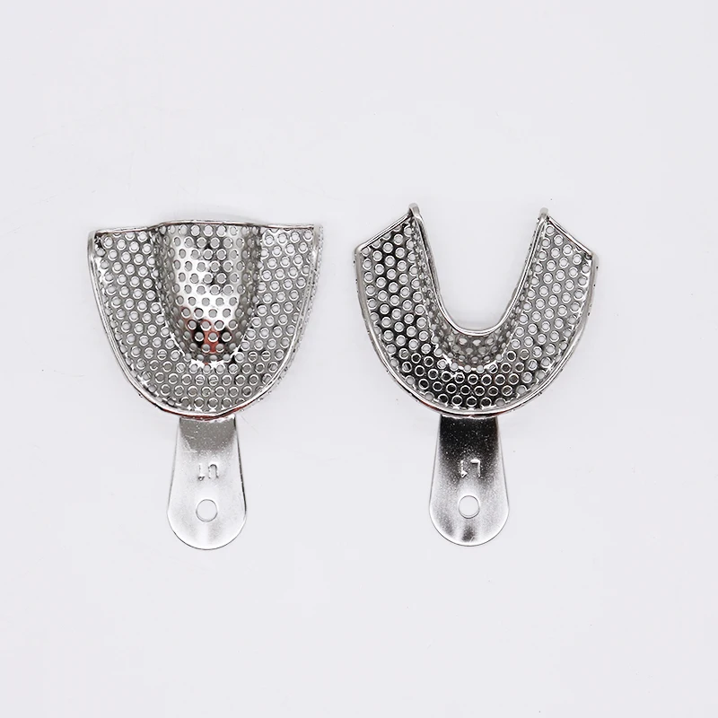 10pcs Stainless Steel DentalS Perforation Impression Tray Kit