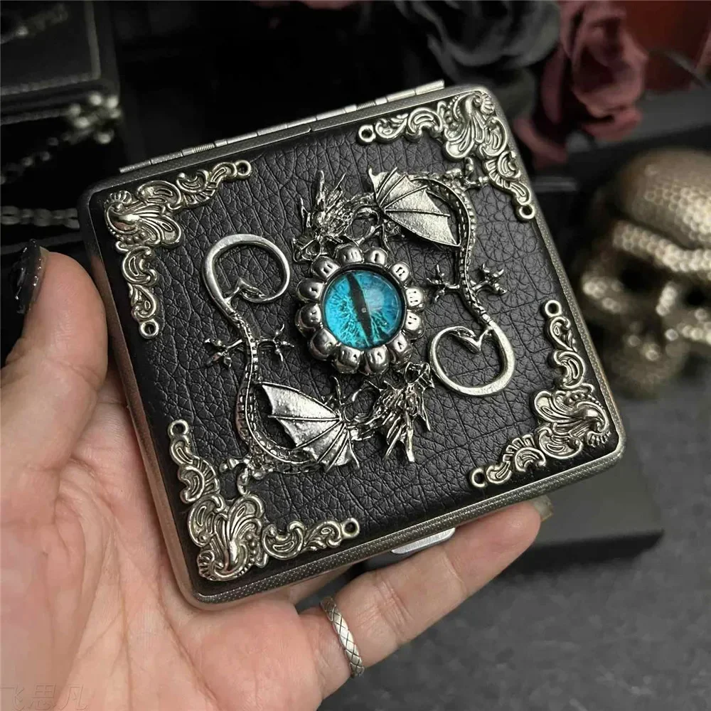 Demon's Eye Premium-Zigarettenetui mit 20, Zigarettenvermögen für Gadgets für Männer, Rauchzubehör
