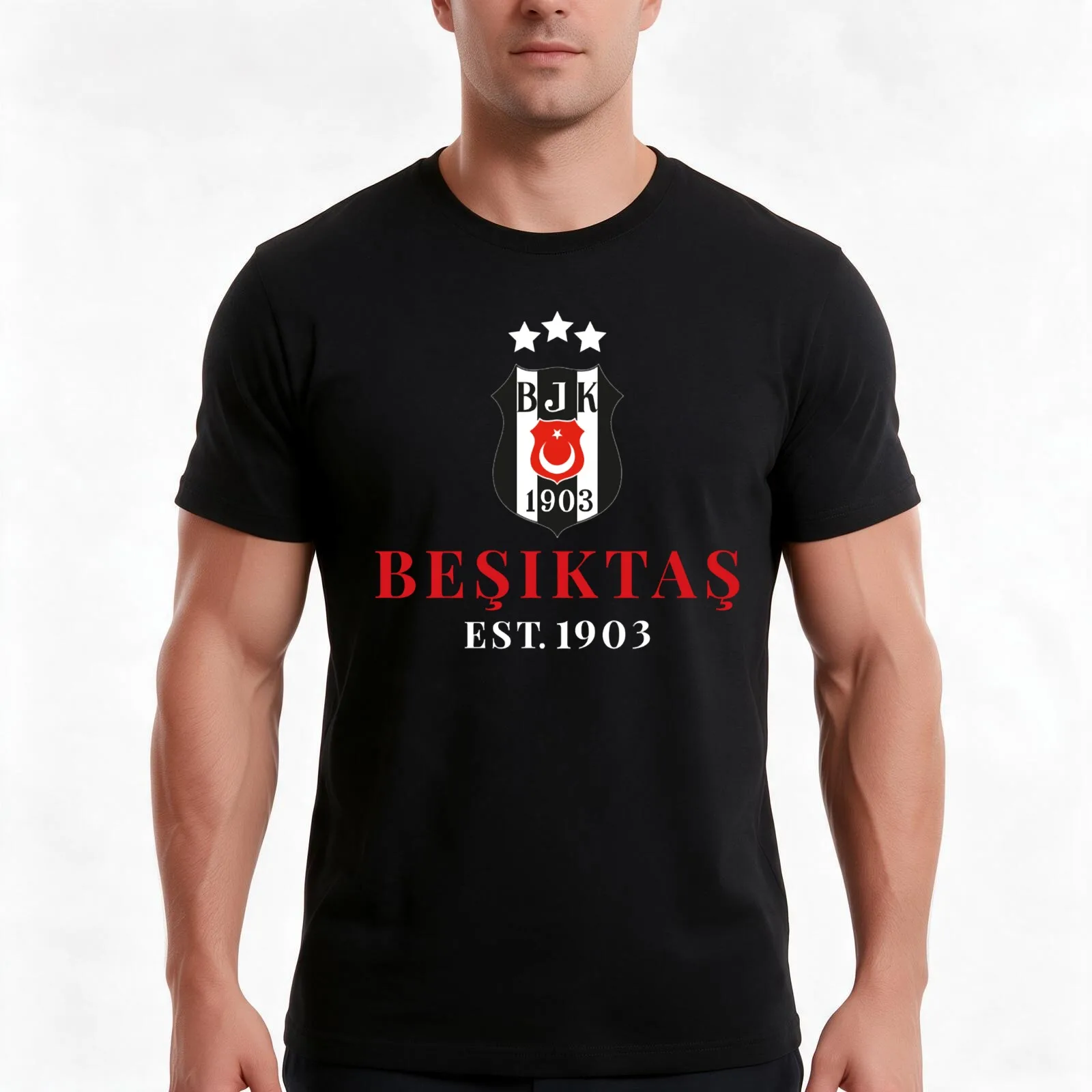 Besiktas - Be?ikta? Istanbul 1903 T-Shirt, Summer Casual Cotton Tee, Oversized Streetwear Tops, Vintage Graphic Print