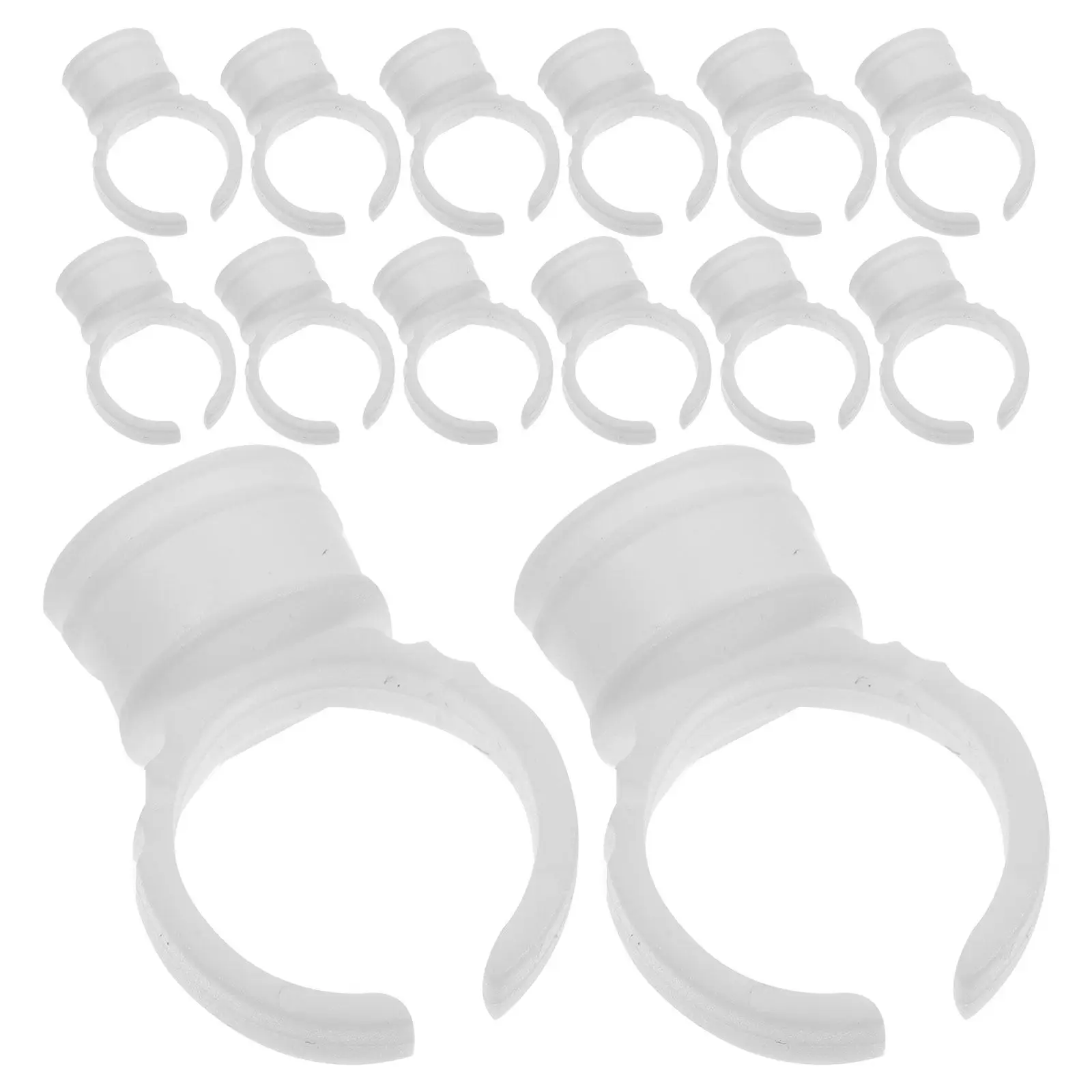 500Pcs Tattoo Ink Ring Cups Plastic Glue Holder Pigment Tray Organizer Lash Extension Nail Art Tools Tattooing Tools