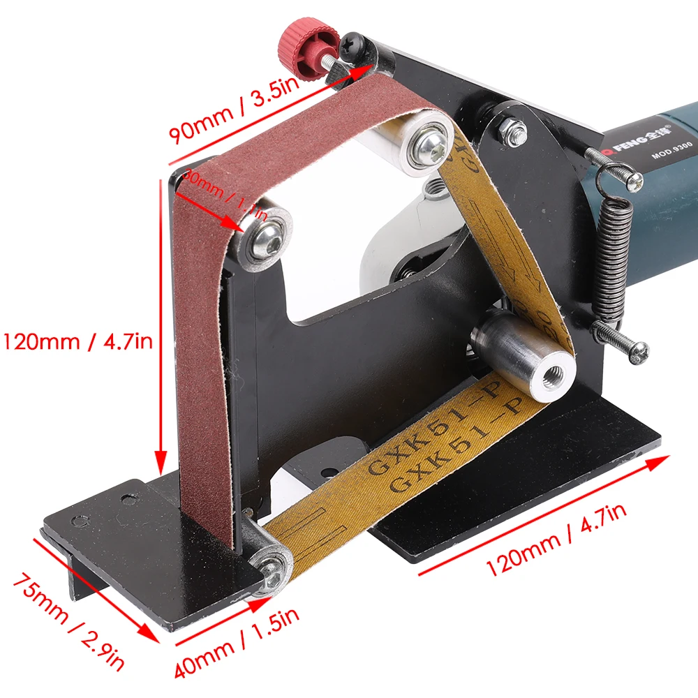 155/125 Type Angle Grinder To Belt Sander Refiting Tool M14 Connector Multifunctional DIY Sanding Grinding Polishing Machine