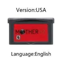 GBA Mother-Serie Spielkassette, 32-Bit-Videospielkonsolenkarte, Mutterversion 1,2,3 US/EUR/ESP/FRA, rotes und graues Gehäuse für