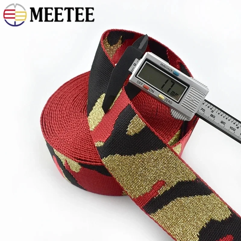 2Yards Meetee 38/50mm Nylon Webbing Polyester Jacquard Camouflage Decoration Ribbon Belt Backpack Strap Clothes Sewing Bias Band