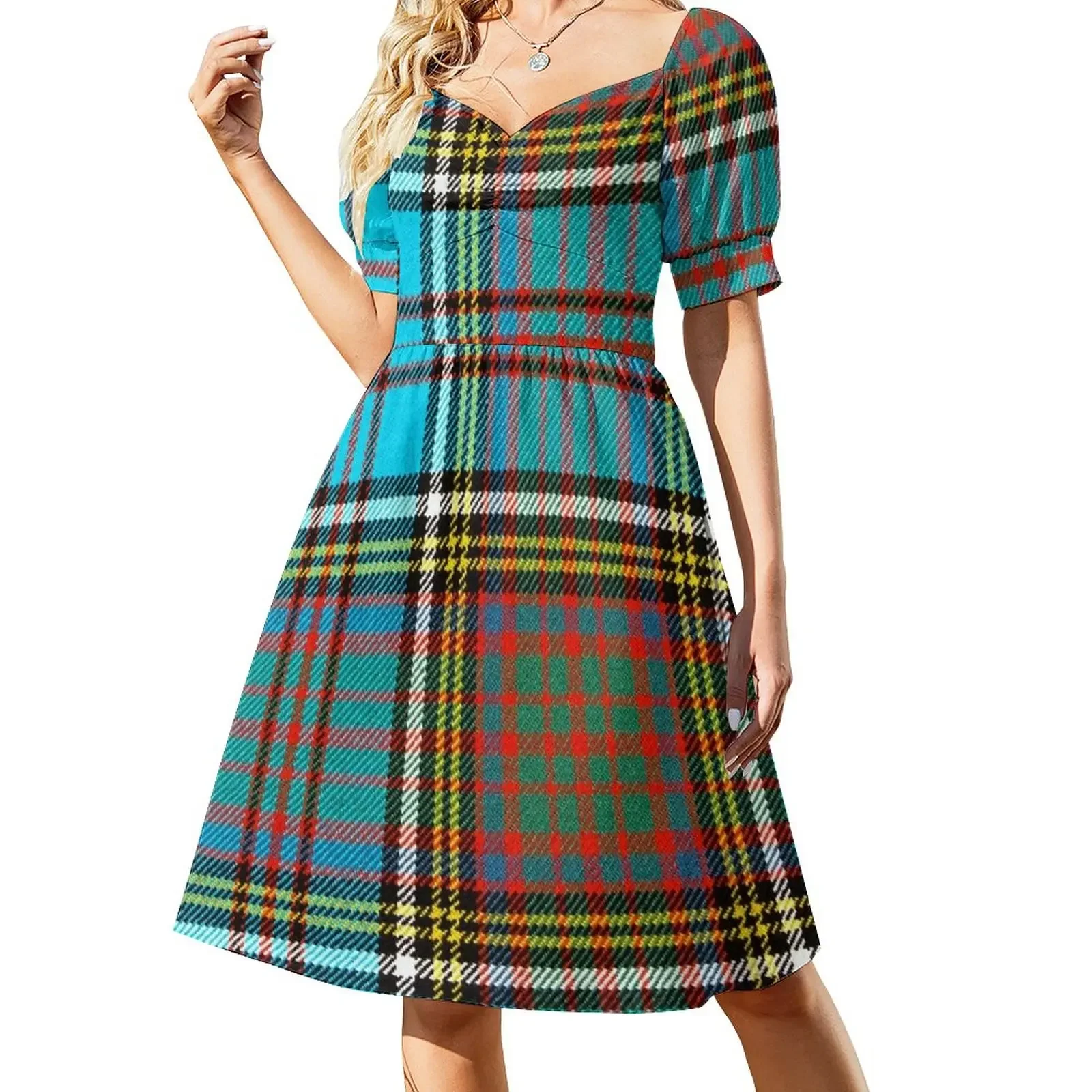 

ANDERSON ANCIENT TARTAN 2 Short-Sleeved Dress Prom gown dresses for womens