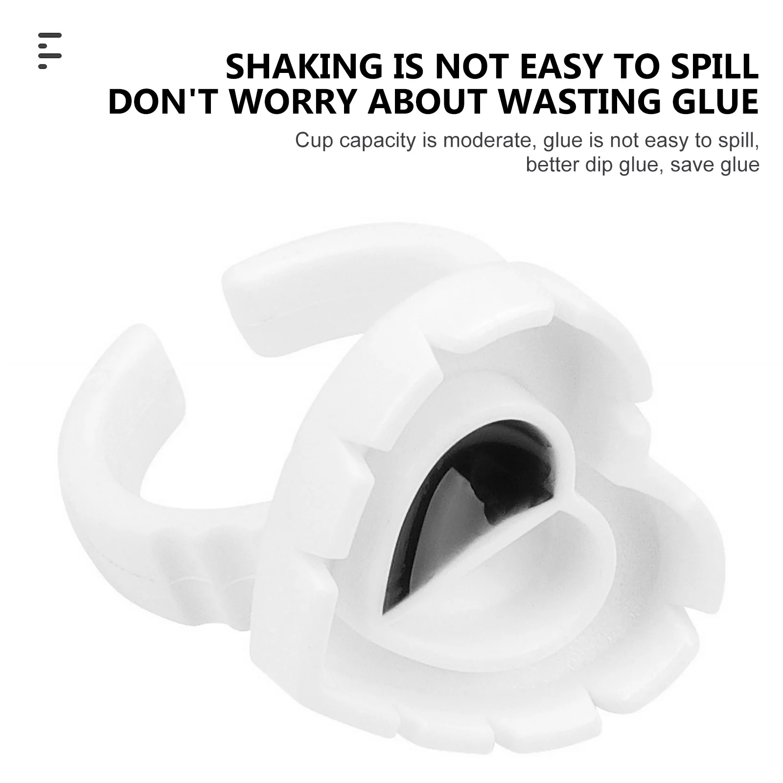 

100pcs Eyelash Ring Holders Pigment Cups Small Plastic White For Makeup Pigment Ring Lash Extension Salon Home Use Tool Gift