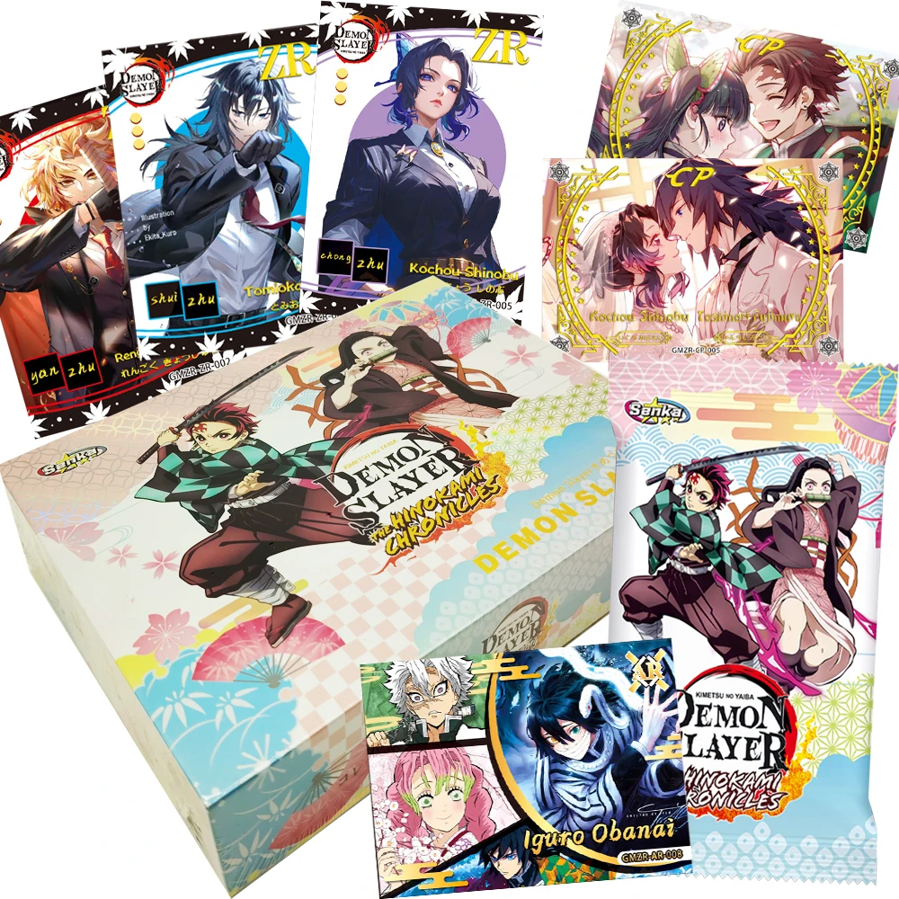 

Demon Slayer Collection Cards Japanese Hot Blooded Anime Exclusive Characters Handsome Cool Skill Duel Cards Boys Girls Gifts