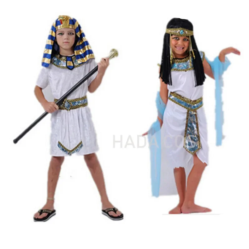 女の子と男の子のための古代エジプトのコスプレ衣装,ステージパフォーマンス,プリンセスコスチューム,ハロウィーン