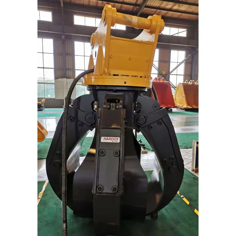 Hydraulic 360 Rotation Lotus Grapple Multi Peel Clamp for 12-36t Scrap Yard Loading and Unloading for Excavator with CE