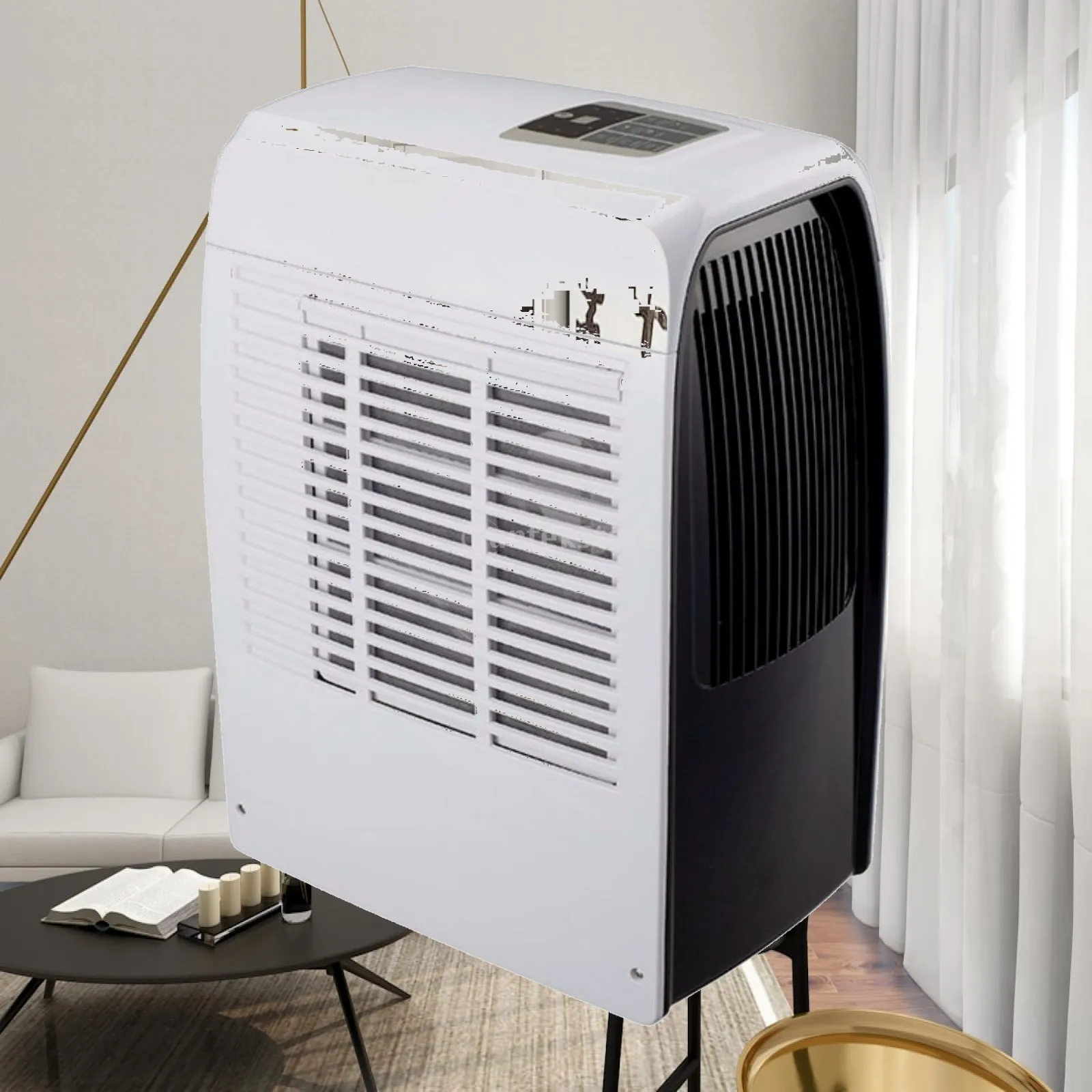 Floor Standing Air Conditioner 9000 BTU Portable AC Unit with Caster Wheels Wheeled Mobility for Home Rental Spaces