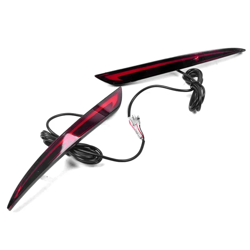 1 Pair Red LED Rear Bumper Reflector for Ford Fusion Mondeo 2013 2014 2015 2016 Multi-function Turn Signal Fog Lamp Brake Light